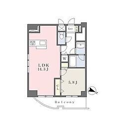 カレント新栄 1LDKの間取図画像