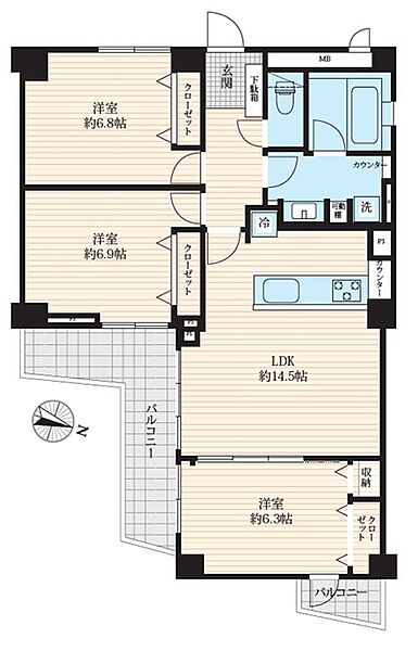 間取りを拡大表示