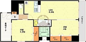 大阪府大阪市浪速区大国2丁目（賃貸マンション2LDK・7階・41.64㎡） その2