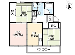 UR都市機構江南団地16棟 3DKの間取図画像
