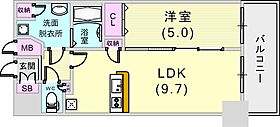 プレサンス三宮ポルト 1402 ｜ 兵庫県神戸市中央区御幸通2丁目2-3（賃貸マンション1LDK・14階・36.12㎡） その2