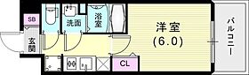 プレサンス神戸長田ラディアラ 407 ｜ 兵庫県神戸市長田区若松町1丁目9-2（賃貸マンション1K・4階・21.46㎡） その2