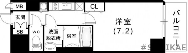 プレサンス三宮ポルト 607｜兵庫県神戸市中央区御幸通2丁目(賃貸マンション1K・6階・24.36㎡)の写真 その3