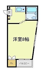 Aハイツ-B ワンルームの間取図画像