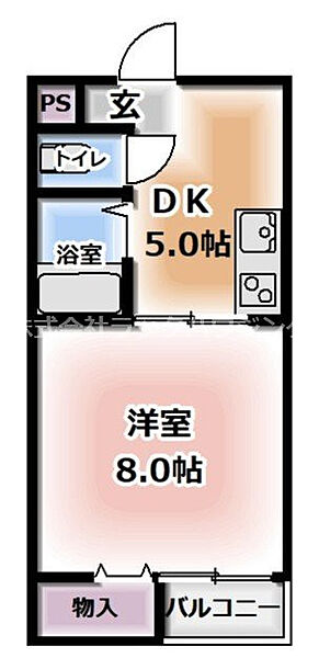 マンションサンベル ｜大阪府門真市石原町(賃貸マンション1DK・4階・27.00㎡)の写真 その2