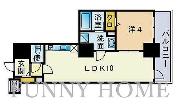 東京都目黒区青葉台4丁目(賃貸マンション1LDK・2階・33.87㎡)の写真 その2