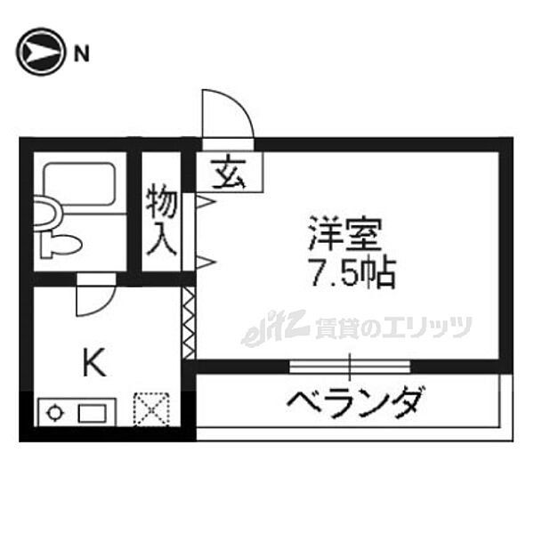 ヤングヴィレッジ嵯峨 121｜京都府京都市右京区嵯峨天龍寺若宮町(賃貸マンション1K・1階・18.63㎡)の写真 その2