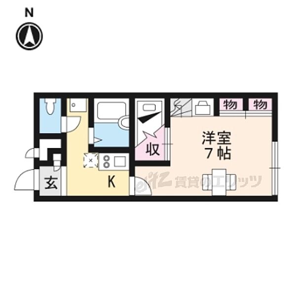京都府舞鶴市字森(賃貸アパート1K・2階・23.18㎡)の写真 その2
