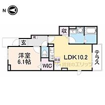 ティープラント飛鳥 105 ｜ 京都府綾部市井倉町梅ケ畑（賃貸アパート1LDK・1階・41.02㎡） その2