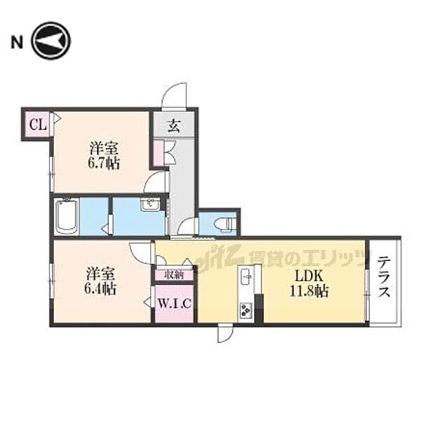 ドゥーズ 305｜京都府福知山市昭和新町(賃貸マンション2LDK・3階・59.45㎡)の写真 その2