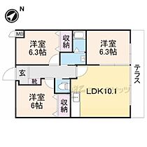 ボアソルチ 401 ｜ 京都府福知山市和久市町（賃貸アパート3LDK・4階・63.15㎡） その2