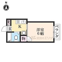 メゾンエスポワール ワンルームの間取図画像