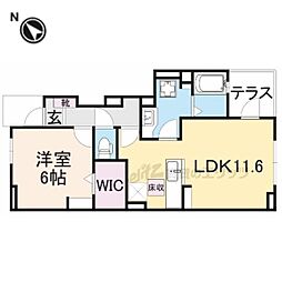 メゾンルミエール 1LDKの間取図画像