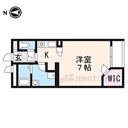 レオネクストKAZE ワンルームの間取図画像