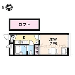 レオパレスエヴァーグリーン 1Kの間取図画像