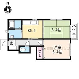 ウインド・コート 2Kの間取図画像