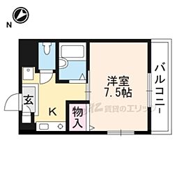 ハイツC&C 1Kの間取図画像