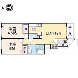 サンリット 2LDKの間取図画像