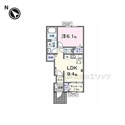 ボン・クールIV 1LDKの間取図画像