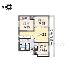 ヴィラナリー舞鶴1号棟 3LDKの間取図画像