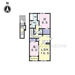ベルアンジュ5 2LDKの間取図画像