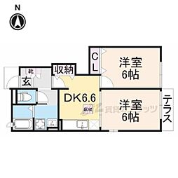 ファインレジデンス 2DKの間取図画像