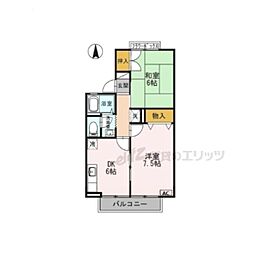 ヴェルジェ 2DKの間取図画像