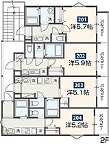 ＭＥＬＤＩＡ秋山  ｜ 千葉県松戸市秋山（賃貸アパート1K・2階・20.07㎡） その2