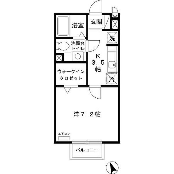 Ｖｅｎｔ・Ｃｌａｒ ｜千葉県松戸市西馬橋蔵元町(賃貸アパート1K・2階・26.71㎡)の写真 その2