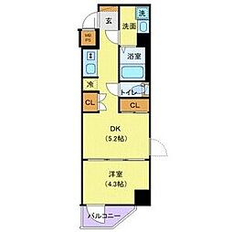 オーイズミ大塚レジデンス 1DKの間取図画像