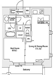 エミリブ池袋 1LDKの間取図画像