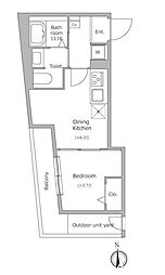 東武東上線 北池袋駅 徒歩3分の賃貸マンション 4階1DKの間取り