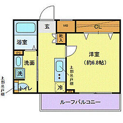 西武新宿線 武蔵関駅 徒歩5分の賃貸マンション 5階1Kの間取り
