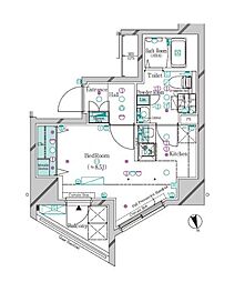 GALICIA大塚駅前 1Kの間取図画像