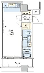 レジディアタワー上池袋タワーサイド ワンルームの間取図画像
