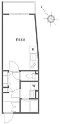 ArtizA氷川台 ワンルームの間取図画像