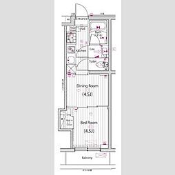 ガーラ上板橋グランドステージ 1DKの間取図画像