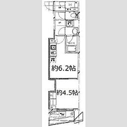 S-FORT中板橋 1DKの間取図画像