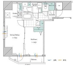 ガリシア大塚South 1LDKの間取図画像