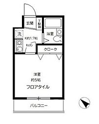 センチュリーハイム池袋 1Kの間取図画像