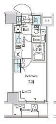パークアクシス池袋 1Kの間取図画像