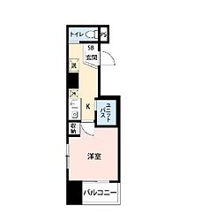 スカイコート池袋東口 1Kの間取図画像