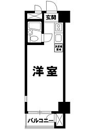 トーカン池袋第二キャステール ワンルームの間取図画像
