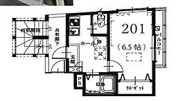グランド南長崎 1Kの間取図画像
