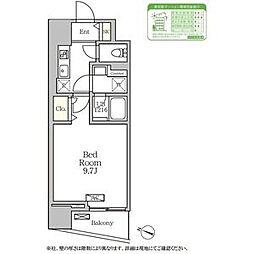 コートレジデンス南大塚 1Kの間取図画像