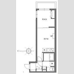 セレヌコート池袋本町 1LDKの間取図画像