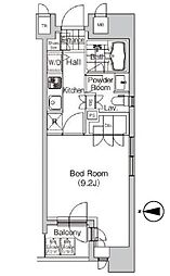プライムアーバン池袋 1Kの間取図画像