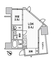 nidoSUGAMO 1LDKの間取図画像