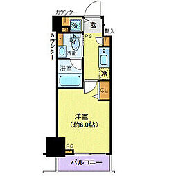 クレイシア巣鴨駅前 1Kの間取図画像
