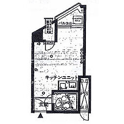 シャルマン文京千駄木 ワンルームの間取図画像